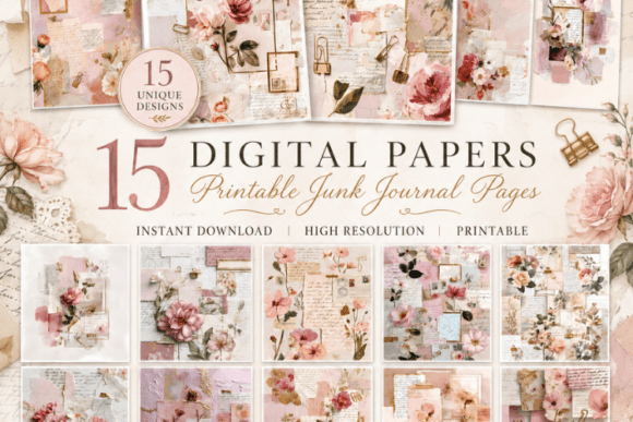 Download Shabby Chic Floral Junk Journal - Premium Resources