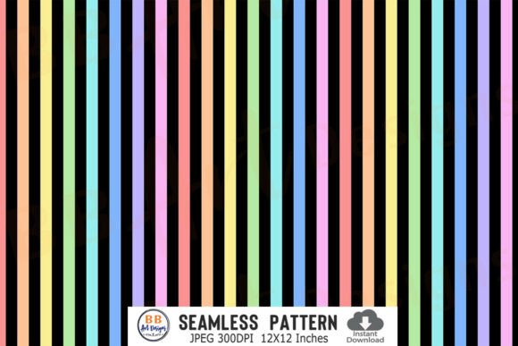 Download Colorful Rainbow Stripes Pattern Paper - Stripes Collection