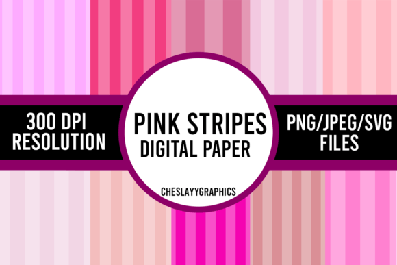Download Pink Stripes Digital Paper - Stripes Collection