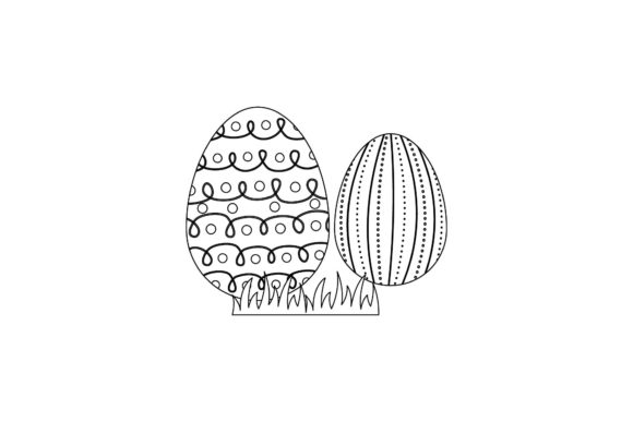 Download Easter Illustration Design Vector Black and White - White Collection