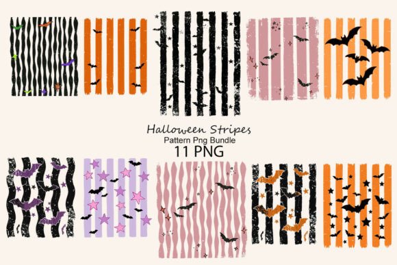 Download Halloween Stripes Pattern Png Bundle - Stripes Collection