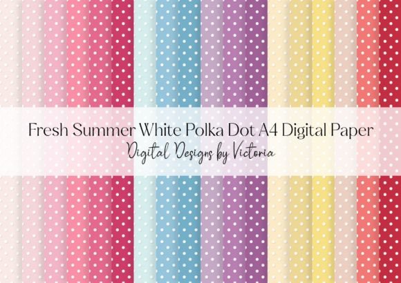 Download Fresh Summer White Polka Dot A4 Paper - White Collection