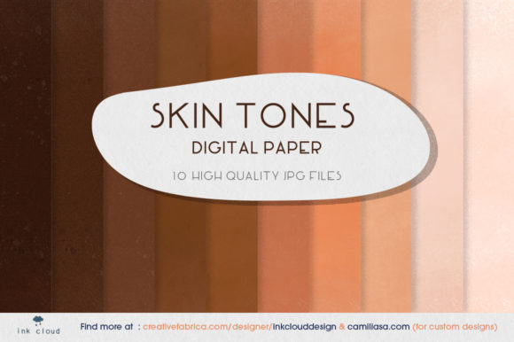 Download 10  Skin Tones Brown Beige Digital Paper - Premium Resources